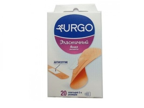 Пластырь Urgo эластичный с антисептиком набор, 20 шт.