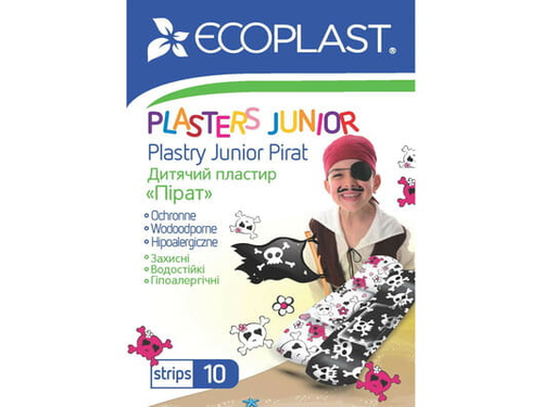Ціни на Пластир Ecoplast Пірат дитячий, 10 шт.