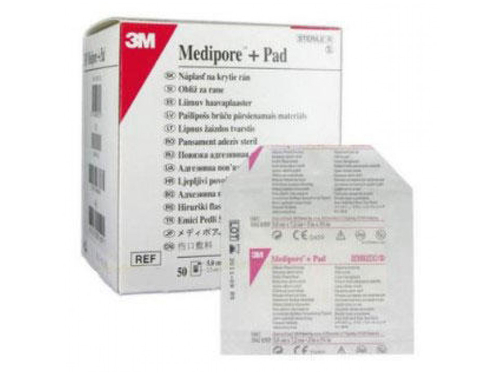 Повязка пластирна Mediporе+Pad для закрытия ран, 10 х 10 см, 1 шт.