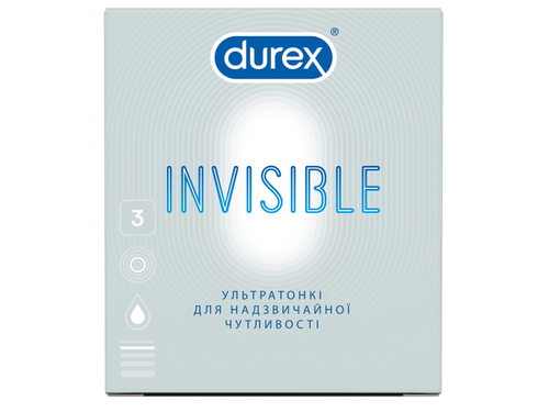 Презервативи Durex Invisible ультратонкі 3 шт.