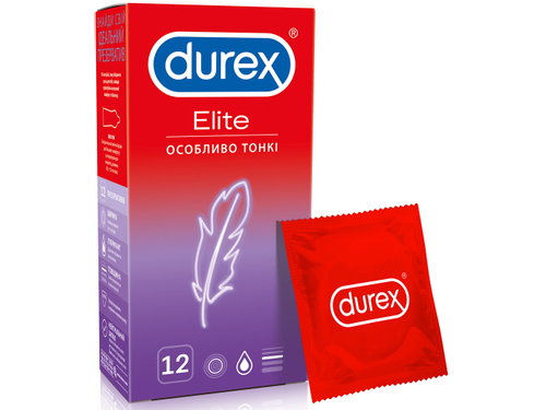Презервативи Durex Elite особливо тонкі 12 шт.