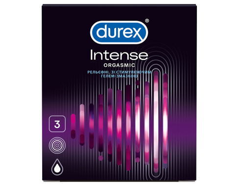 Презервативы Durex Intense Orgasmic рельефные с стимулирующим гелем-смазкой 3 шт.
