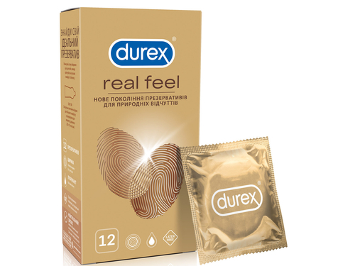 Ціни на Презервативи Durex Real Feel натуральні відчуття 12 шт.