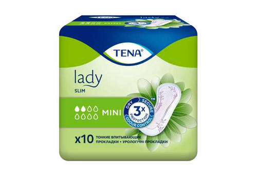 Ціни на Прокладки урологічні Tena Lady Slim Mini, 10 шт.