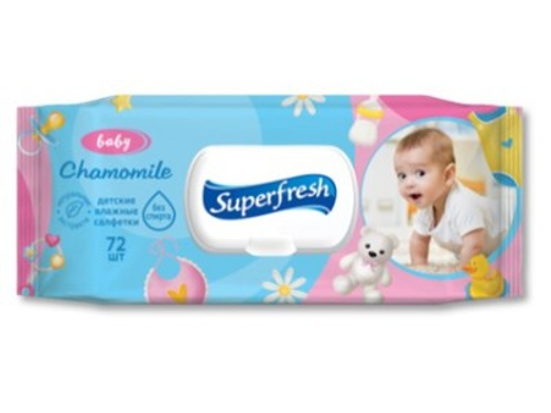 Серветки вологі Super fresh Baby дитячі 72 шт.