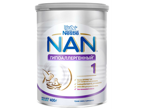 Суха молочна суміш Nestle Nan Гіпоалергенний 1 Optipro з народження 400 г