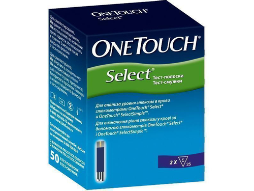 Цены на Тест-полоски One Touch Select для глюкометра (25х2) 50 шт.