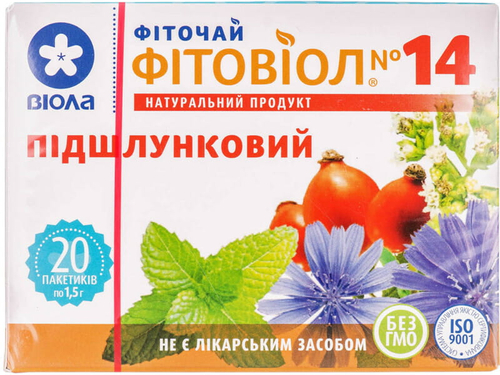 Фиточай Фитовиол №14 поджелудочный фильтр-пакет 1,5 г №20
