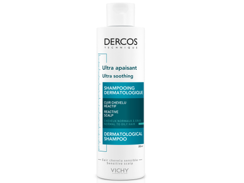 Шампунь Vichy Dercos успокаивающий для чувствительной кожи для нормальных и жирных волос 200 мл
