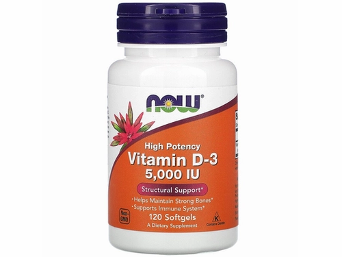 Цены на Now Vitamin D-3 капс. 5000 МЕ №120