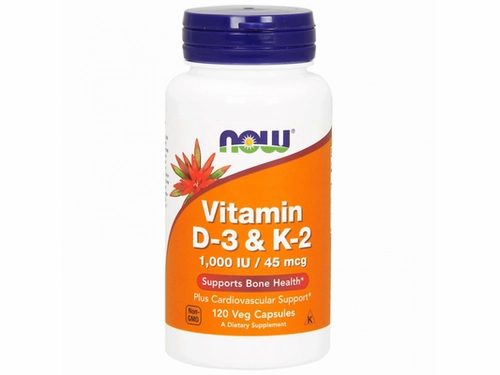 Now Vitamin D-3 & K-2 капс. 1000 МО / 45 мкг №120