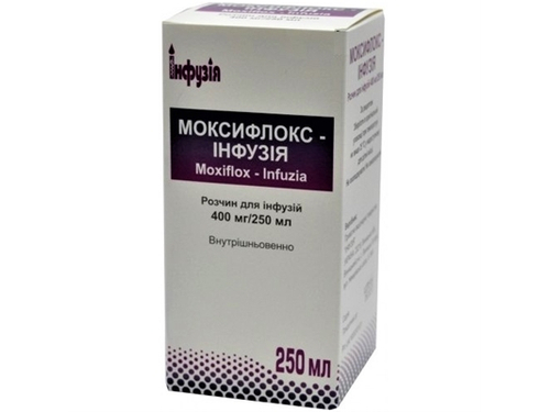 Ціни на Моксифлокс-Інфузія розчин для інф. 400 мг/250 мл фл. 250 мл
