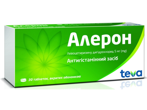 Ціни на Алерон табл. в/о 5 мг №30 (10х3)