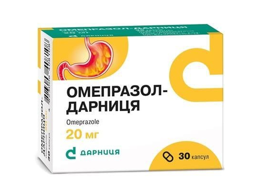 Ціни на Омепразол-Дарниця капс. 20 мг №30 (10х3)