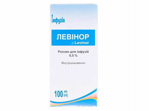 Ціни на Левінор розчин для інф. 0,5% пляш. 100 мл