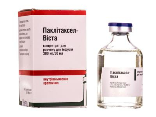 Ціни на Паклітаксел-Віста конц. для розчину для інф. 6 мг/мл фл. 50 мл №1