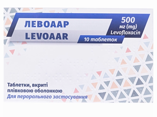 Цены на Левоаар табл. п/о 500 мг №10 (10х1)