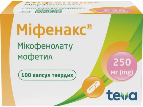 Цены на Мифенакс капс. тверд. 250 мг №100 (10х10)