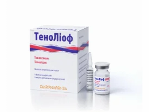 Цены на Тенолиоф лиоф. для раствора для ин. 20 мг фл. №3 с р-лем