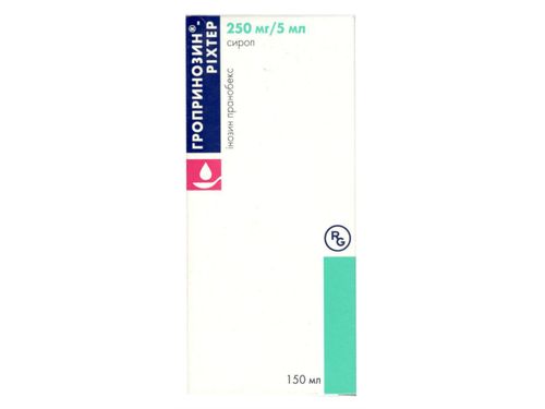 Ціни на Гропринозин-Ріхтер сироп 250 мг/5 мл фл. 150 мл