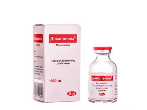 Цены на Демопенем пор. для раствора для ин. 1000 мг фл. №1