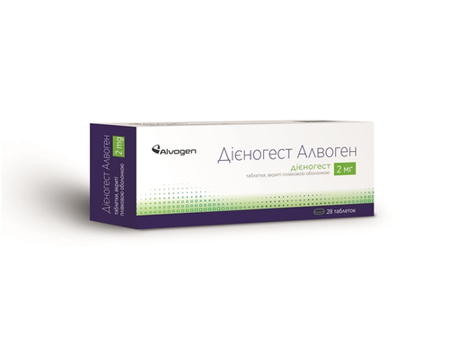 Ціни на Дієногест Алвоген табл. в/о 2 мг №84 (14х6)
