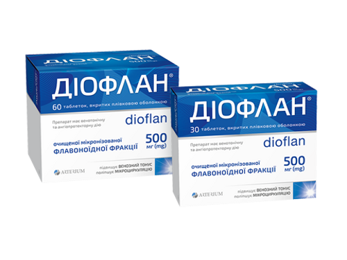 Цены на Диофлан табл. п/о 500 мг №60 (10х6)