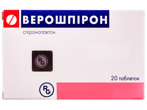 Цены на Верошпирон табл. 25 мг №20
