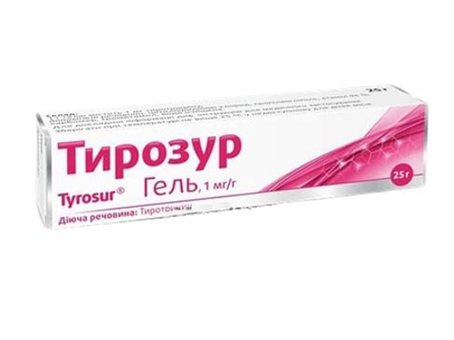 Цены на Тирозур гель 1 мг/г туба 25 г