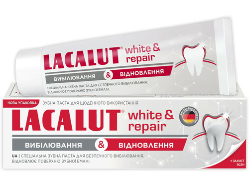 Ціни на Зубна паста Lacalut White and repair 75 мл