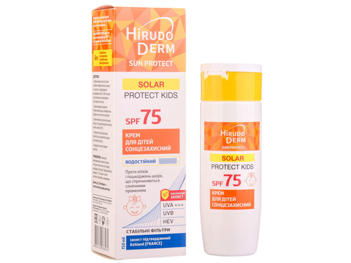Ціни на Крем сонцезахисний Hirudo Derm Sun Protect Kids дитячий SPF 75 150 мл