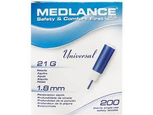 Ціни на Ланцети Medlance Plus Universal 21G автоматичні стерильні 200 шт.