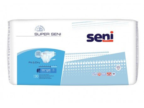Ціни на Підгузки для дорослих Seni Super Large розмір L-3, 30 шт.