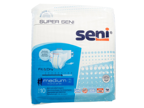 Ціни на Підгузки для дорослих Seni Super Medium розмір M-2, 10 шт.
