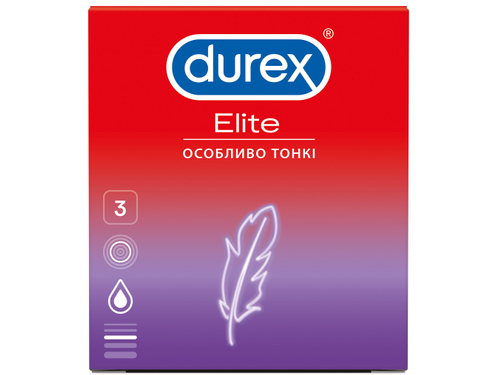 Ціни на Презервативи Durex Elite особливо тонкі 3 шт.