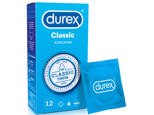 Ціни на Презервативи Durex Classic класичні 12 шт.